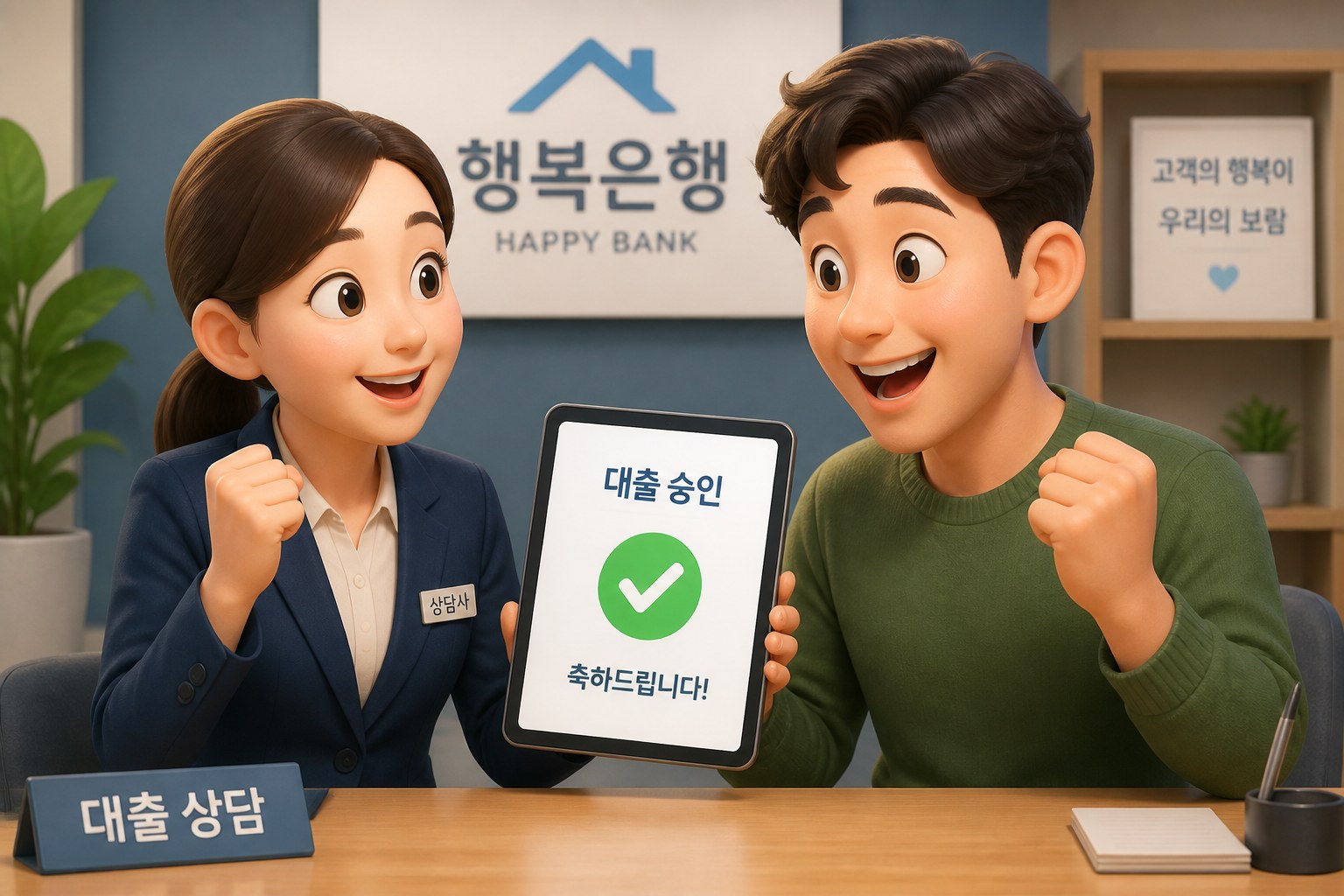 승인 절차를 안내하며 확인하는 장면